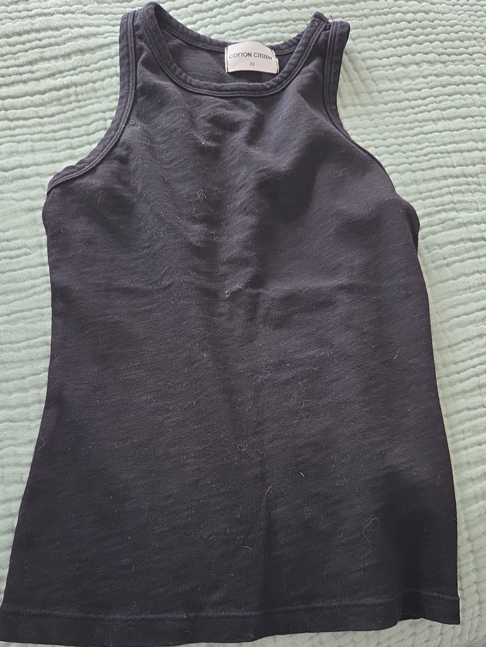 Cotton Citizen Black Ribbed Tank Top